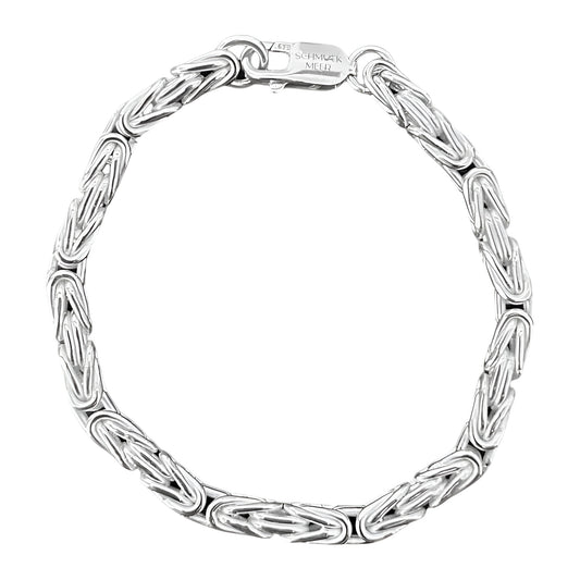 Vielring - Königsarmband 5 mm - 925 Silber - Silber / 18 cm