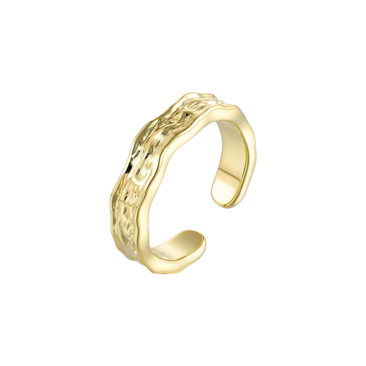 Gewellter Abstrakter Ring - 925 Silber