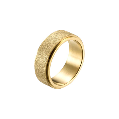 Breiter Matter Anti-Stress-Ring - Edelstahl