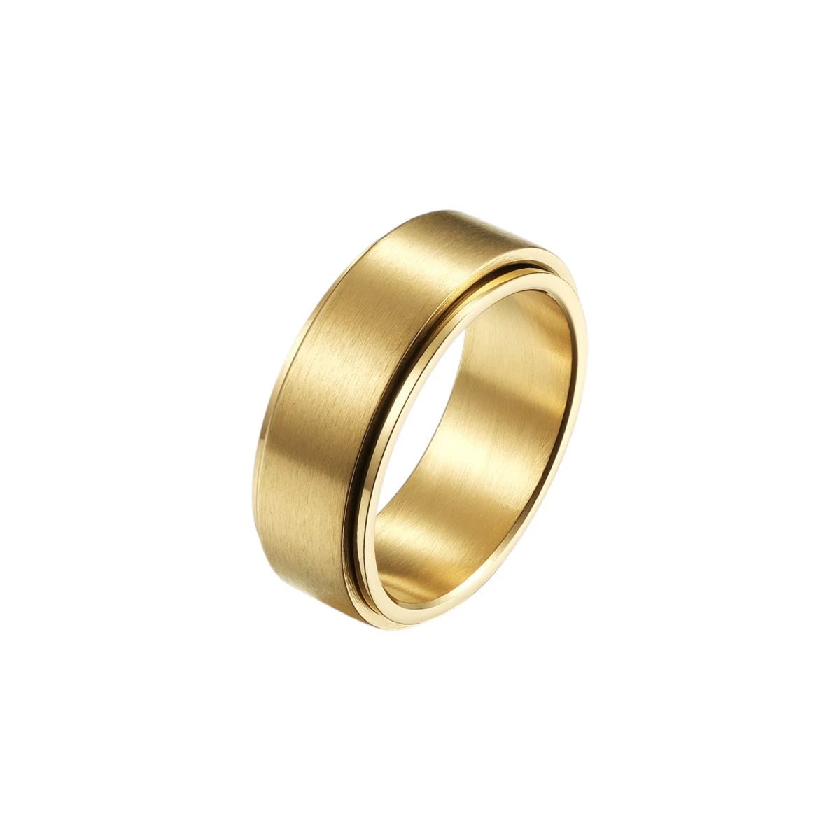 Breiter Klassischer Anti-Stress-Ring - Edelstahl