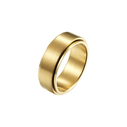 Breiter Klassischer Anti-Stress-Ring - Edelstahl