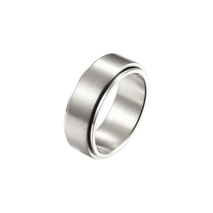 Breiter Klassischer Anti-Stress-Ring - Edelstahl