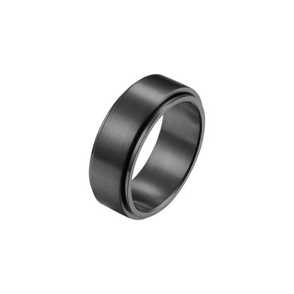 Breiter Klassischer Anti-Stress-Ring - Edelstahl
