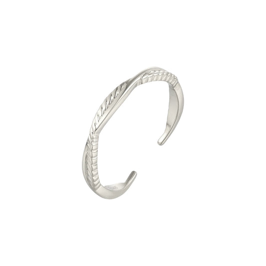 Vielring - Gedrehter Wellen Ring - 925 Silber - Silber