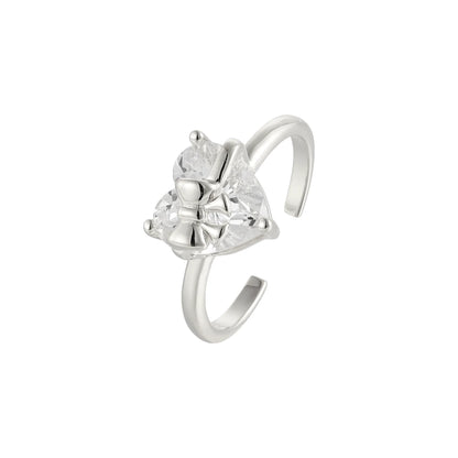 Schleifen Herz Ring - 925 Silber