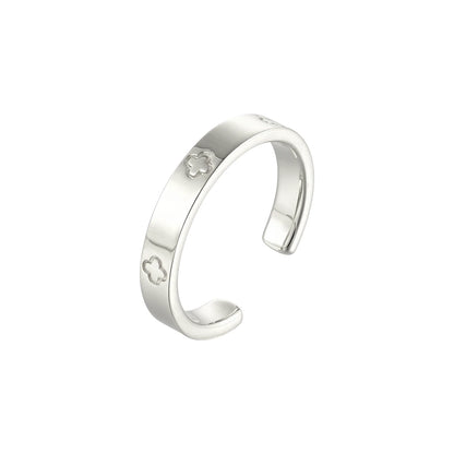 Kleeblatt Ring - 925 Silber