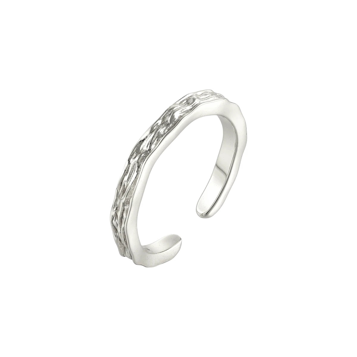 Dünner gewellter Abstrakter Ring - 925 Silber