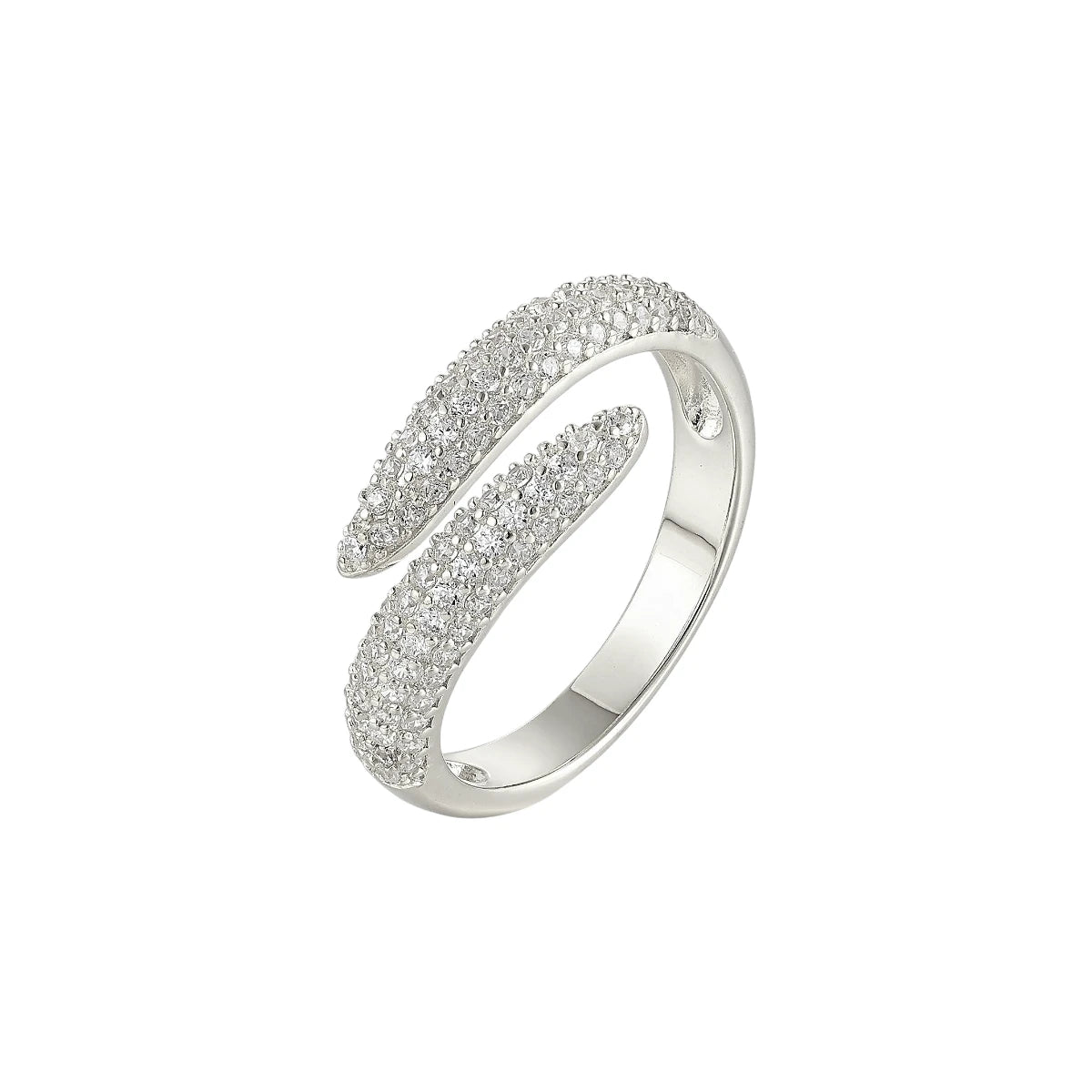 Doppelter Zirkonia Ring - 925 Silber