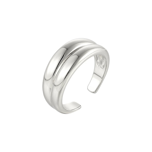 Vielring - Offener Chunky Ring - 925 Silber - Silber