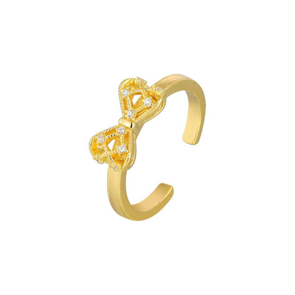 Vielring - Schleifen Ring - 925 Silber - Gold