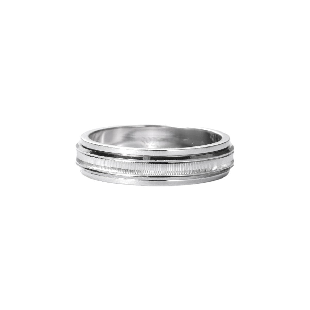 Square ring with zirconia stones - 925 silver