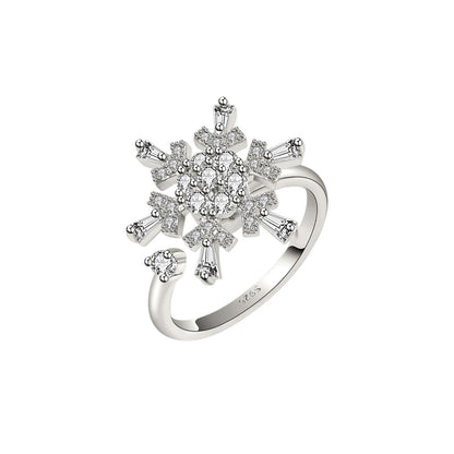 Vielring - Schnellflocken Zirkonia Anti-Stress-Ring – 925 Silber - Silber