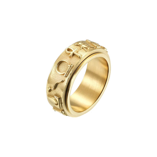 Schutzsymbol Anti-Stress-Ring – Edelstahl