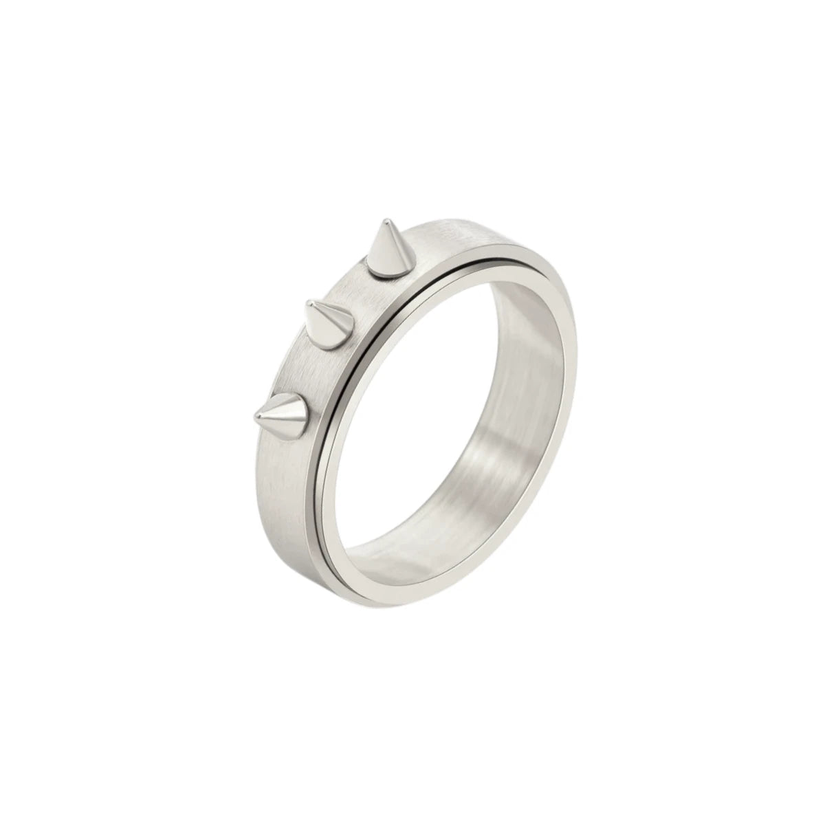 Zacken Anti-Stress-Ring – Edelstahl
