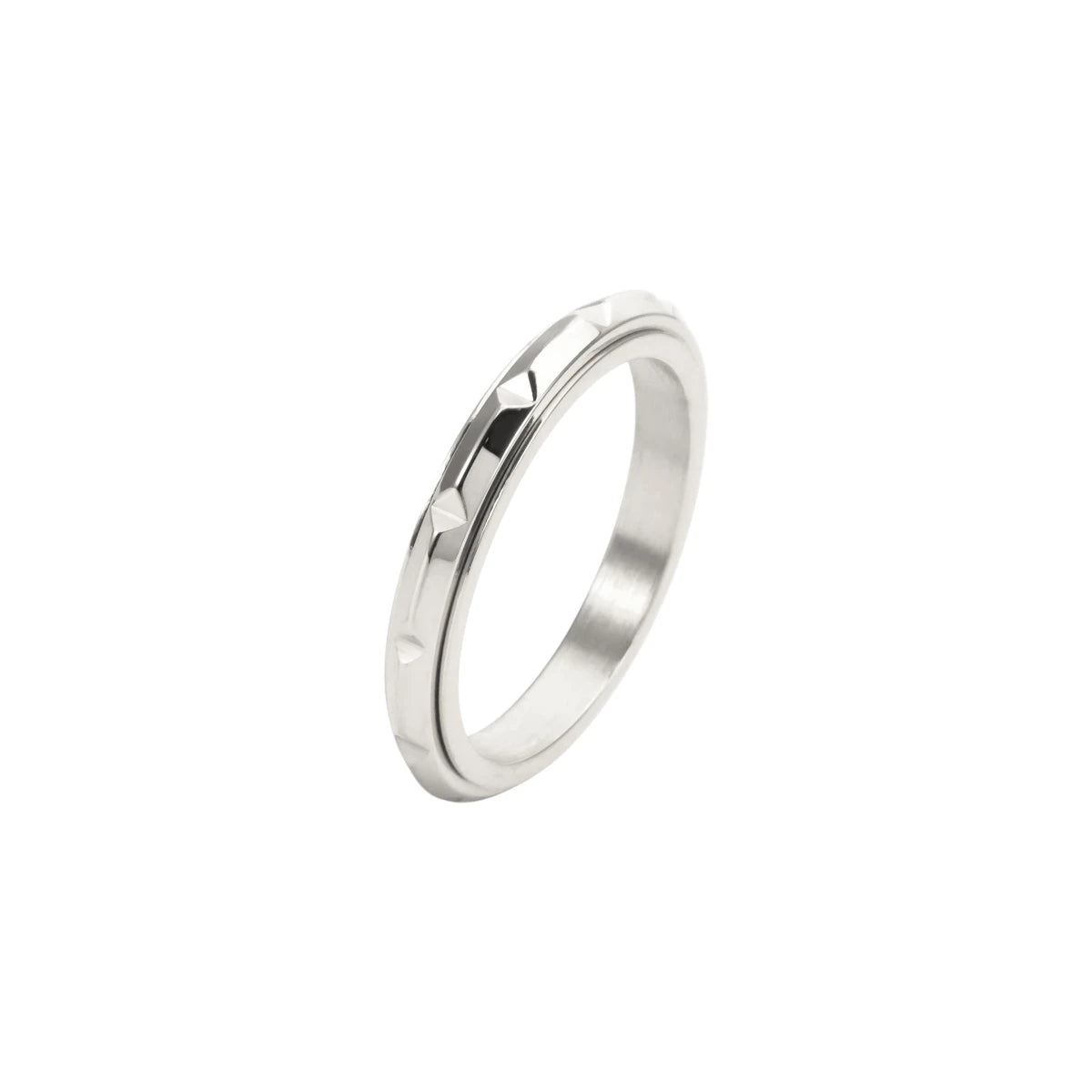 Gebogener Anti-Stress-Ring – Edelstahl