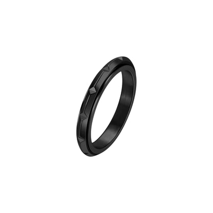 Gebogener Anti-Stress-Ring – Edelstahl