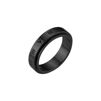 Römische Zeichen Anti-Stress-Ring - Edelstahl