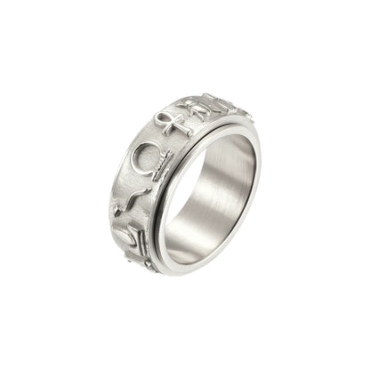 Schutzsymbol Anti-Stress-Ring – Edelstahl