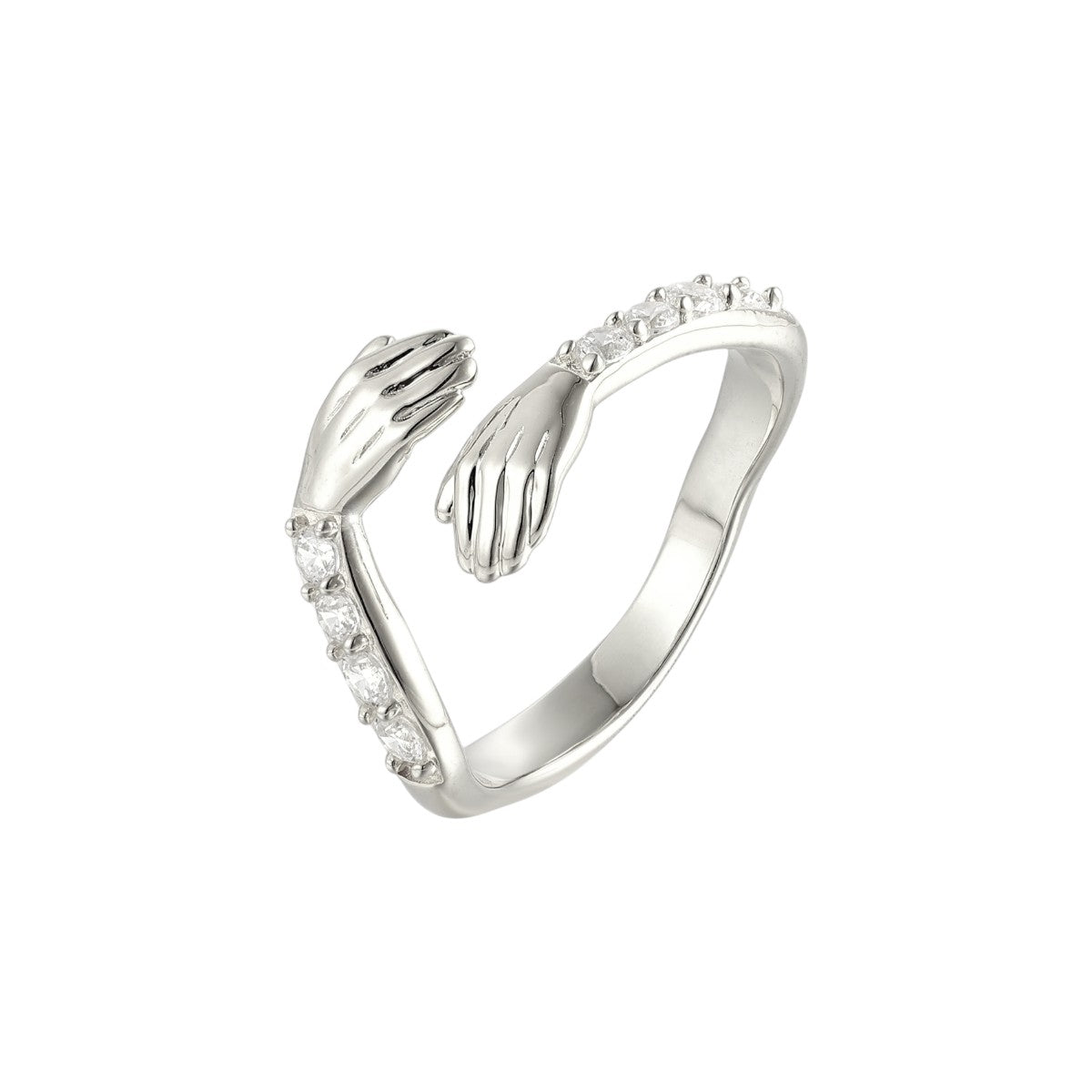 Open hug ring strength - 925 silver