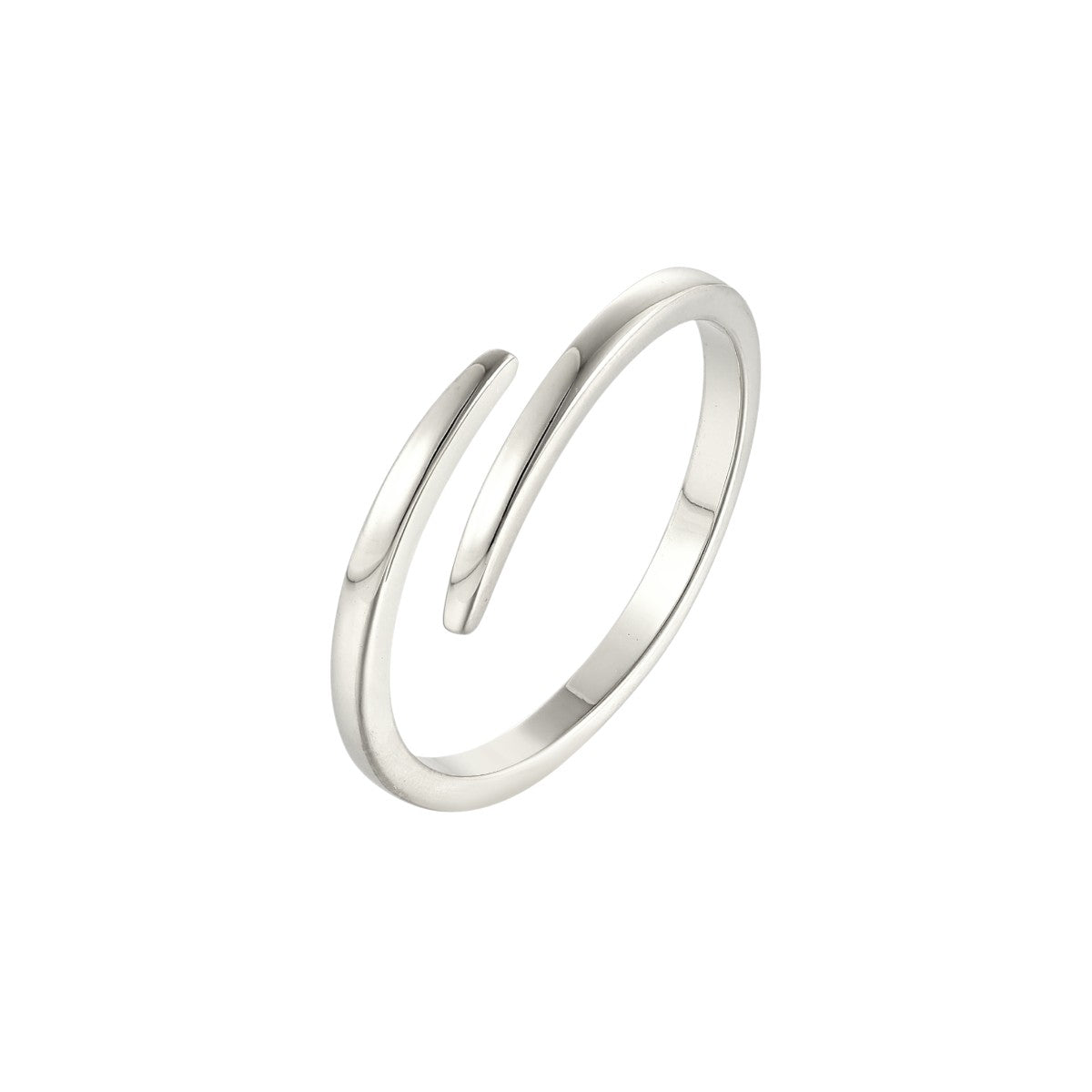 Square ring with zirconia stones - 925 silver