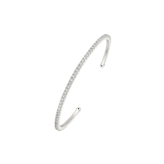 Zirkonia Steinen Armreifen - 925 Silber