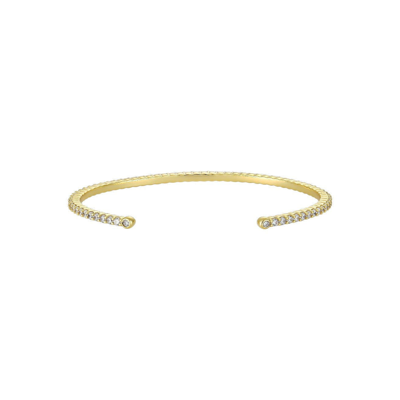 Vielring - Zirkonia Steinen Armreifen - 925 Silber - Gold