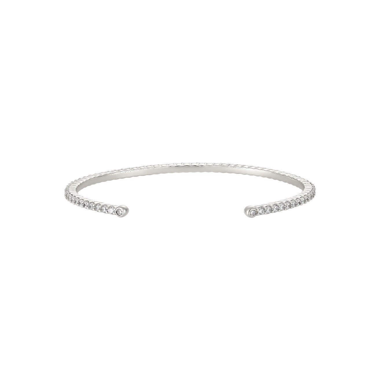 Vielring - Zirkonia Steinen Armreifen - 925 Silber - Gold
