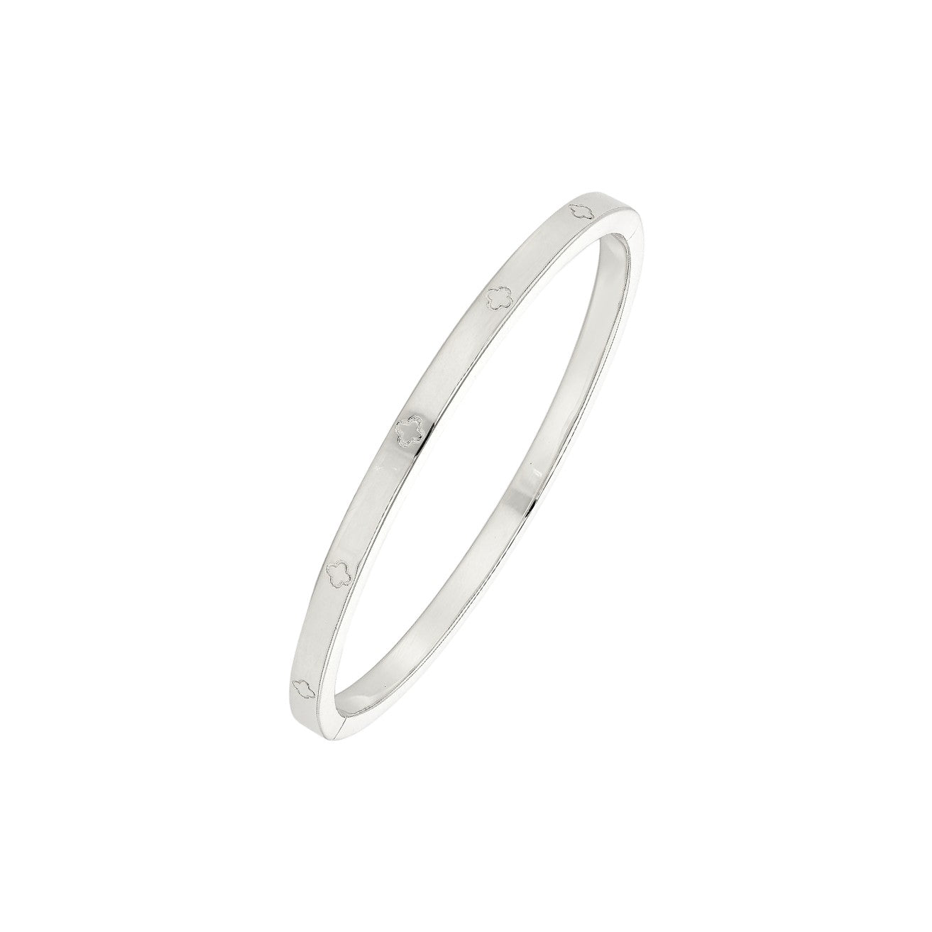 Kleeblatt Armreifen - 925 Silber