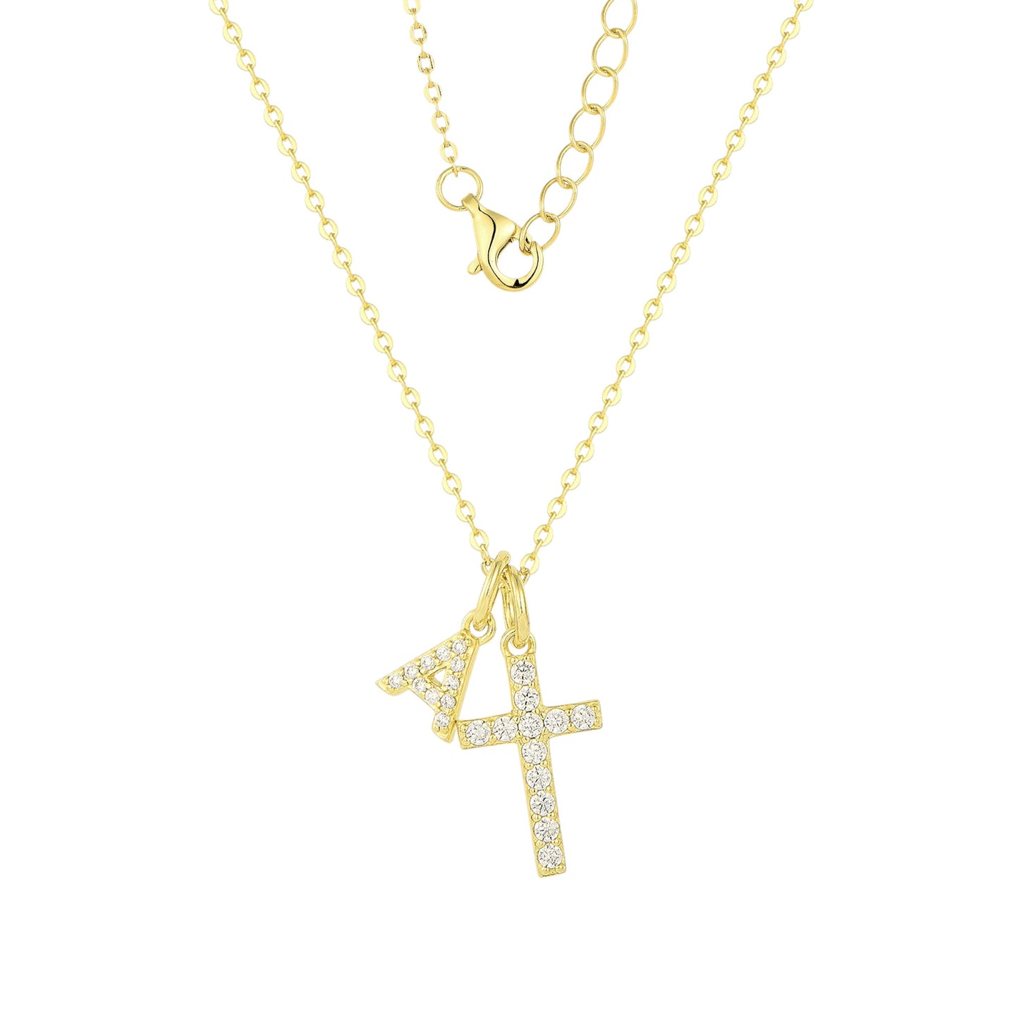 Square Zirconia Necklace - 925 Silver