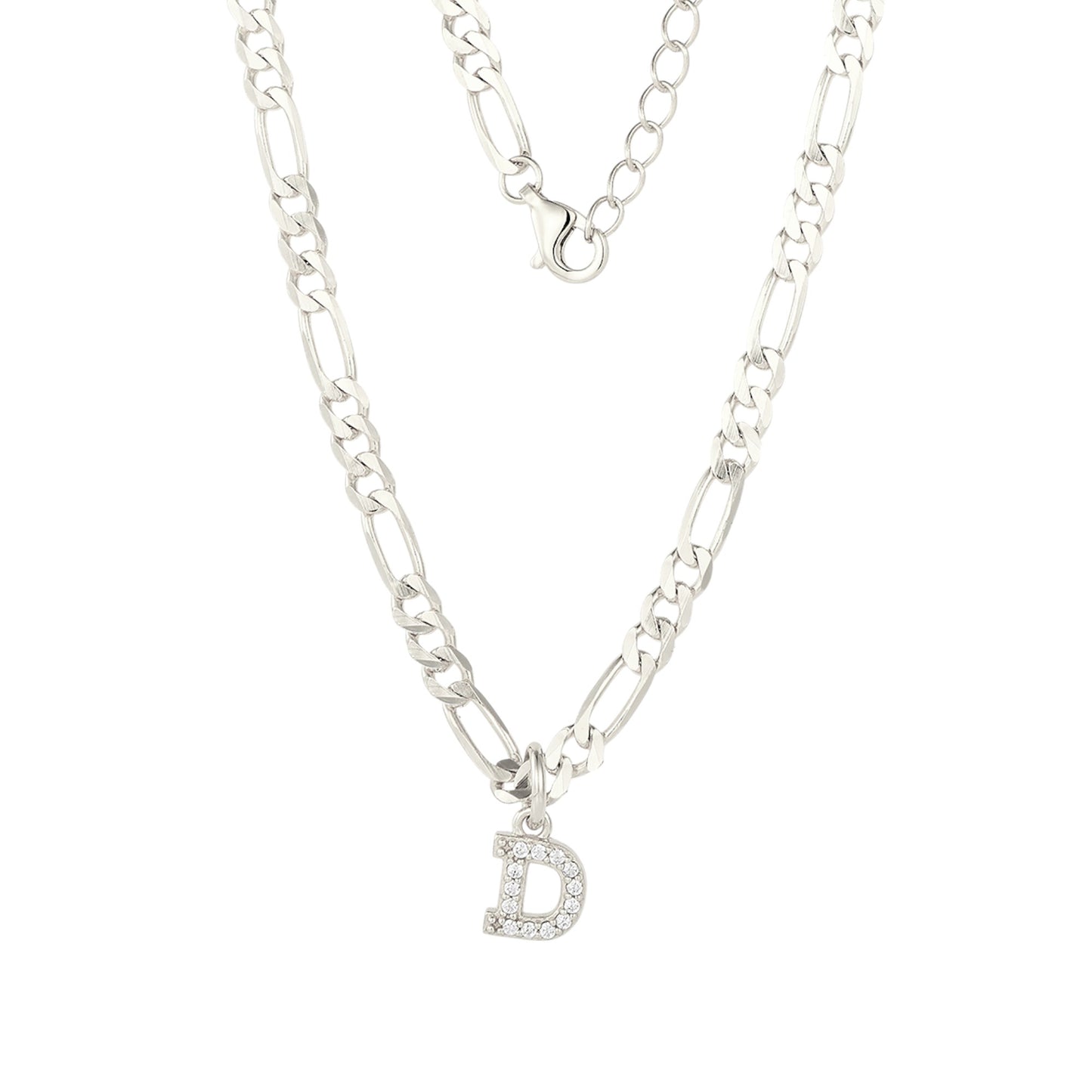 Square Zirconia Necklace - 925 Silver