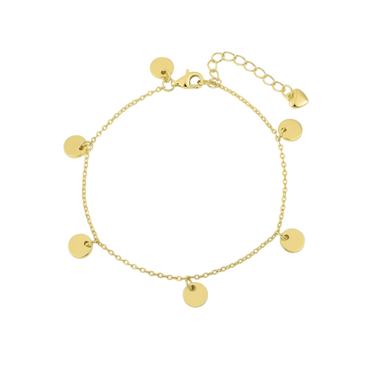 Double ball anklet - 925 silver