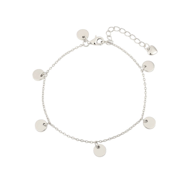 Double ball anklet - 925 silver