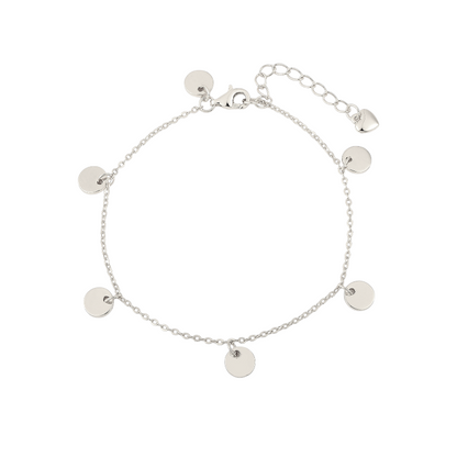 Double ball anklet - 925 silver