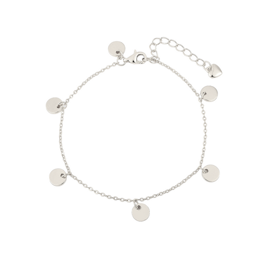 Double ball anklet - 925 silver