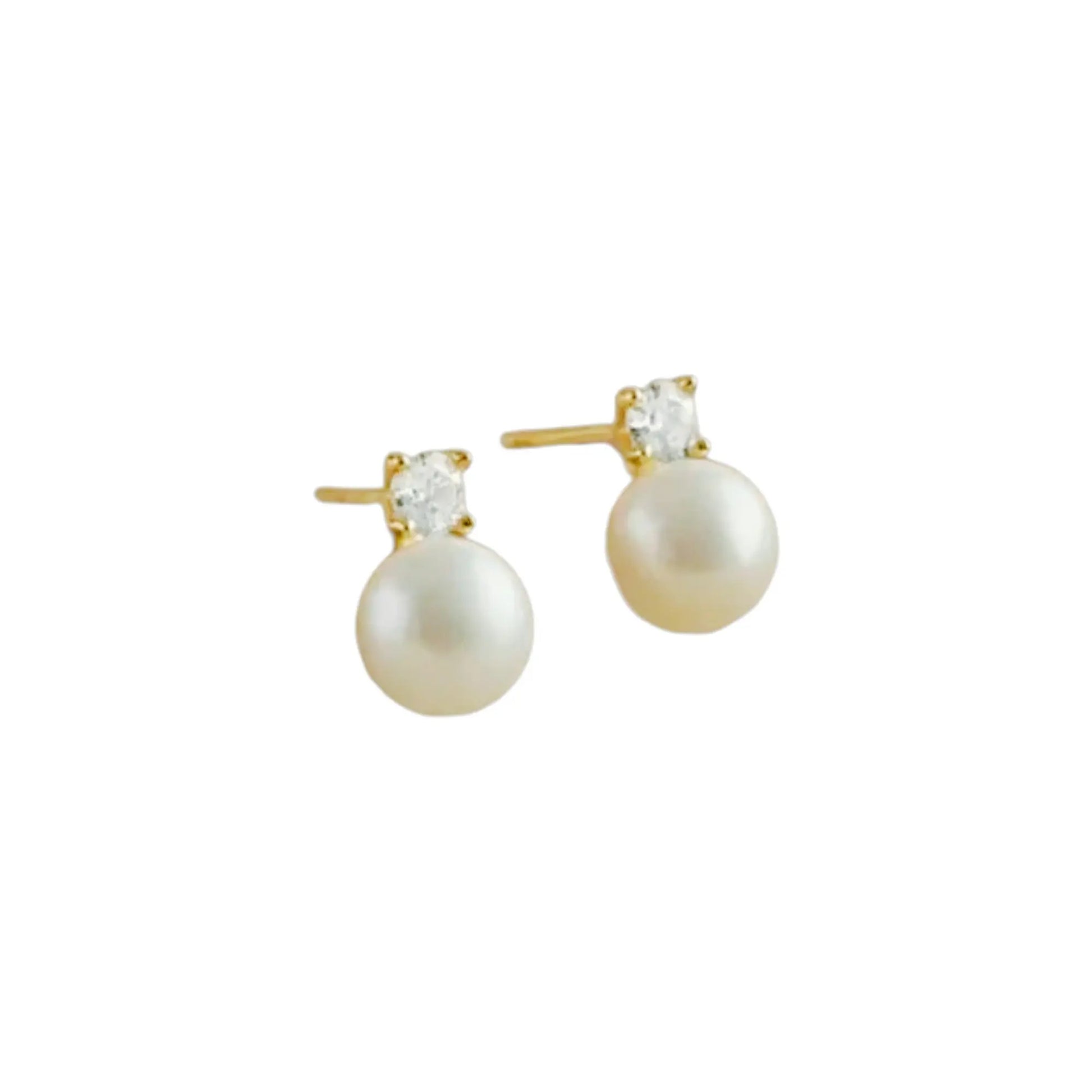 Perlen Ohrstecker • 925 Sterling Silber Vielring