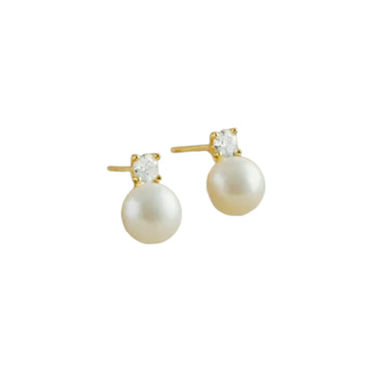 Perlen Ohrstecker • 925 Sterling Silber Vielring