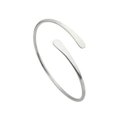 Vielring - Geschwungener Armreifen - 925 Silber - Silber
