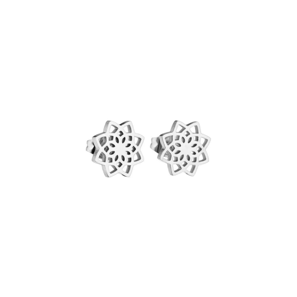 Blume Ohrstecker • Edelstahl Vielring