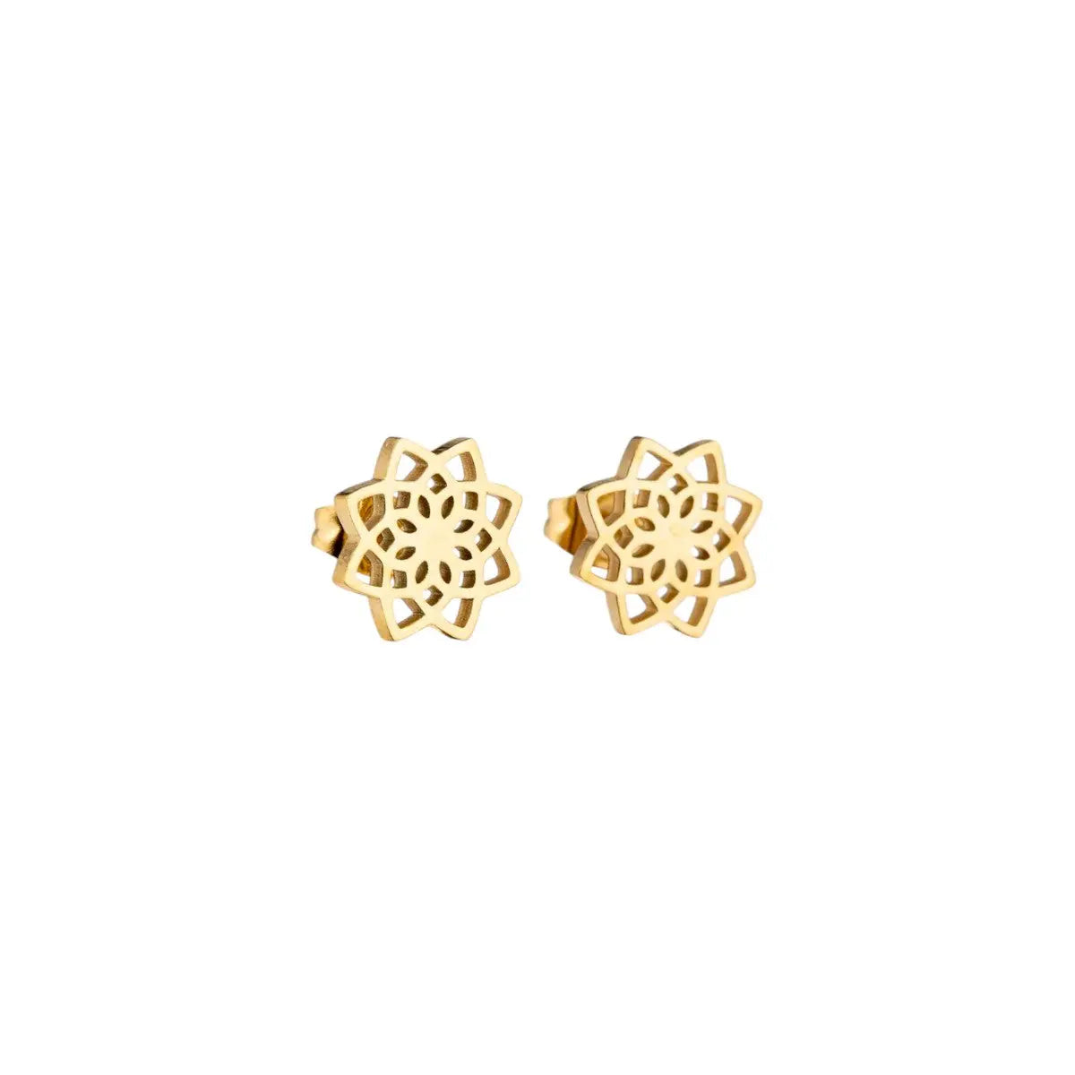 Blume Ohrstecker • Edelstahl Vielring