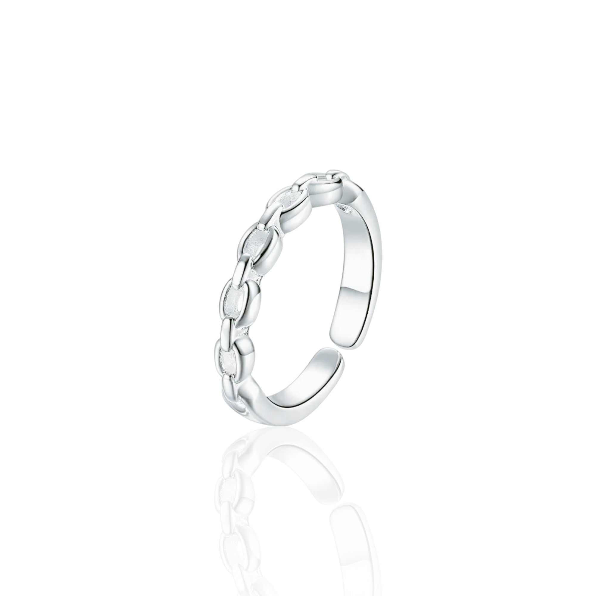Chain Ring • 925 Sterling Silver • Cuban Open Ring