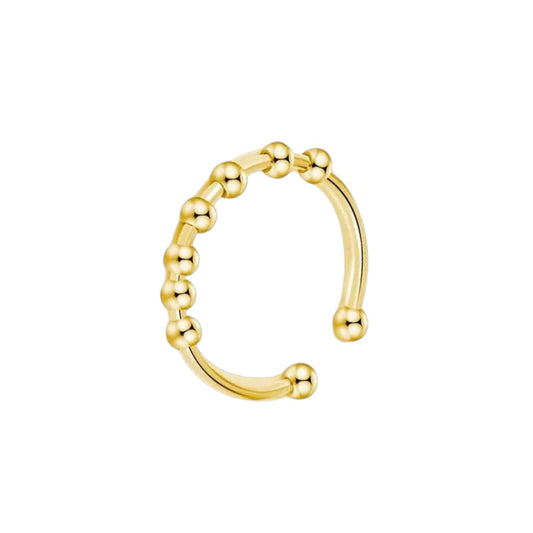 Vielring - Anxiety Ring mit Perlen • Edelstahl • Anxiety Ring - Gold