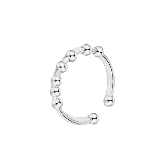 Vielring - Anxiety Ring mit Perlen • Edelstahl • Anxiety Ring - Silber