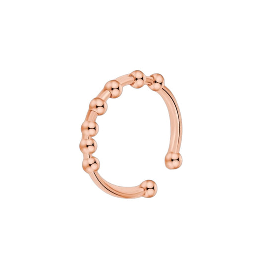 Vielring - Anxiety Ring mit Perlen • Edelstahl • Anxiety Ring - Roségold