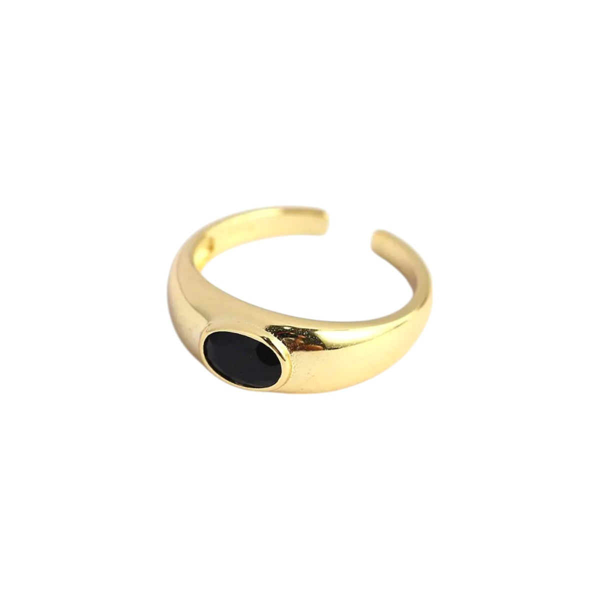 Vielring - Onyx Stein Ring - 925 Silber - Gold