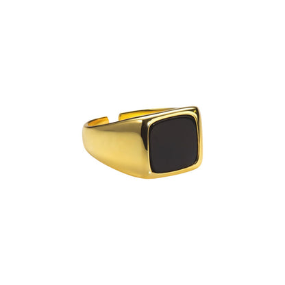 Vielring - Onxy Ring - 925 Silber - Gold