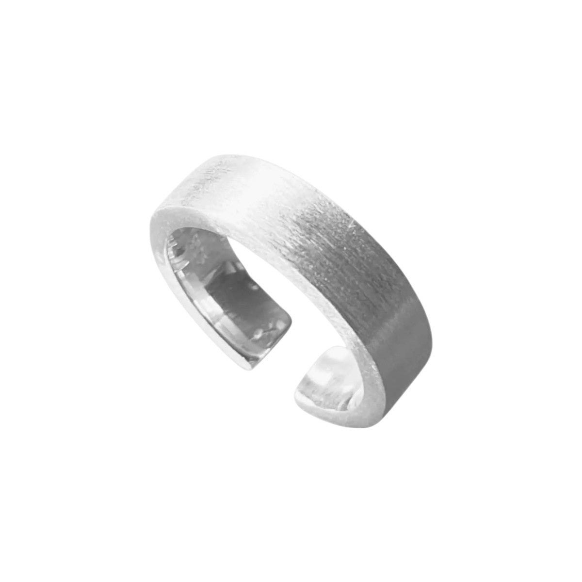 Vielring - Mattierter handgefertigter Ring - 925 Silber - Silber / Kupfer / 5 mm