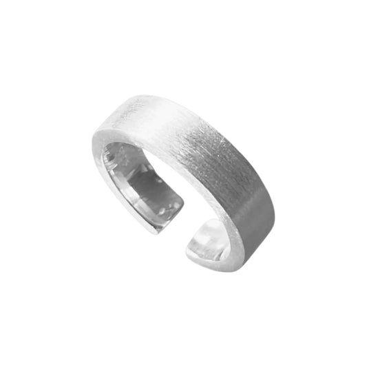 Frosted Handmade Ring • 925 Sterling Silver Open Ring