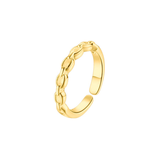 Vielring - Chain Ring - 925 Silber - Gold / Kupfer