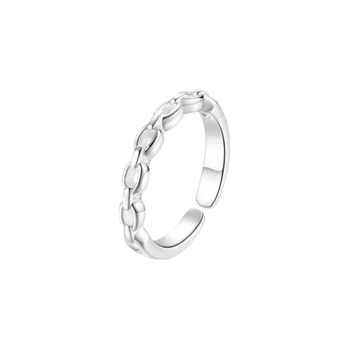Vielring - Chain Ring - 925 Silber - Silber / Kupfer