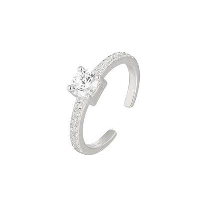 Vielring - Zirkonia Stein Ring - 925 Silber - Silber